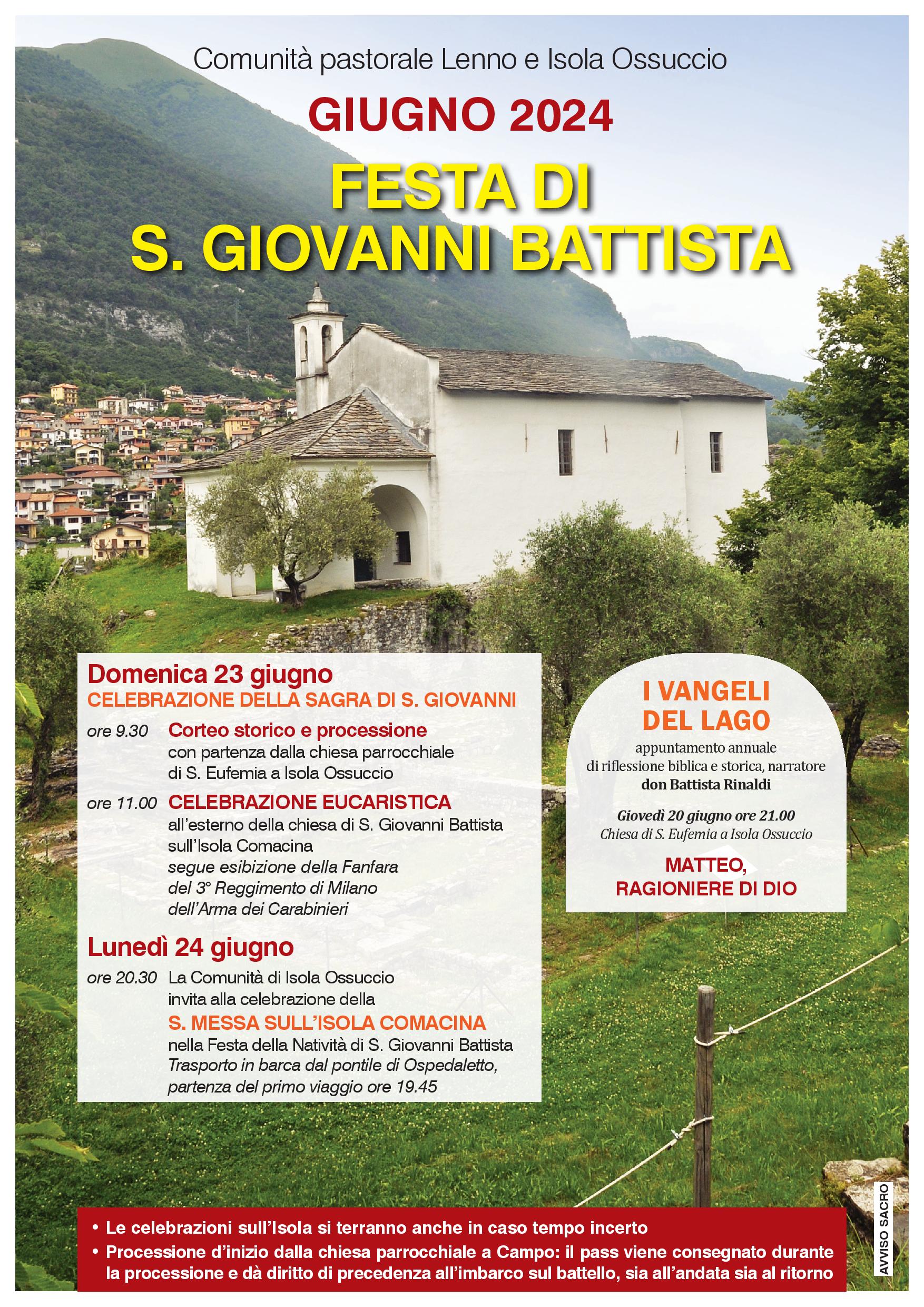 Festa San Giovanni Battista – 2024